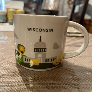 Starbucks Wisconsin Mug - White, Green, Yellow
